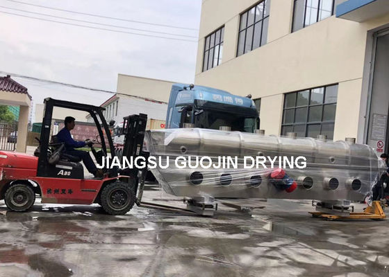سعة مسحوق حبيبات الملح السائل سرير مجفف الفولاذ المقاوم للصدأ VFBD 8x1.8 درجة حرارة الهواء الخروج المنخفضة