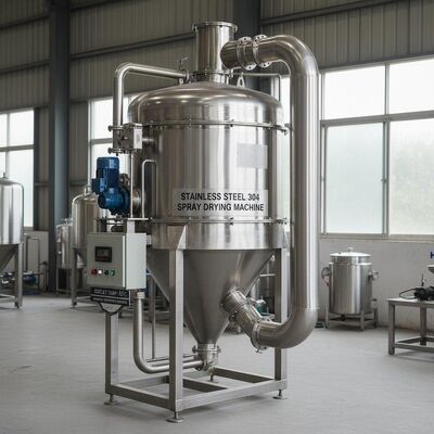 آلة تجفيف الرذاذ من الفولاذ المقاوم للصدأ 304 أقصى قطر الرذاذ 4700 مم درجة حرارة المخرج 80 إلى 90 درجة مناسبة لإزالة الرطوبة