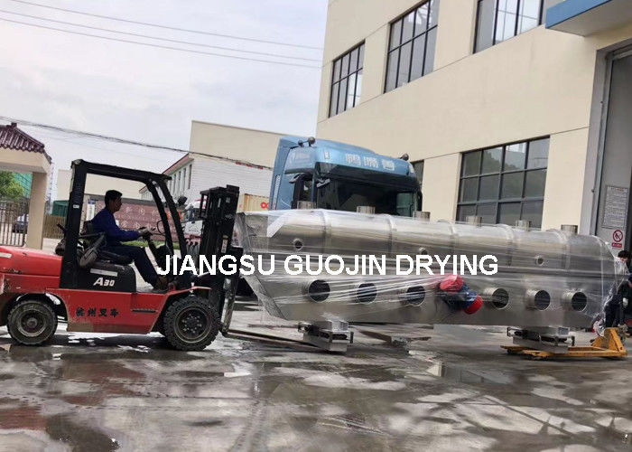 مجفف الملح الفولاذ المقاوم للصدأ مجفف سرير للمواد المتعددة YZS75-6 محرك اهتزاز 5.5x2kw الطاقة